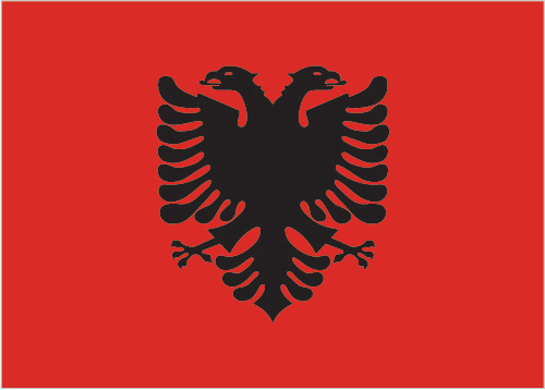 The flag of Albania