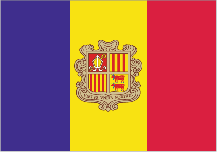 The flag of Andorra