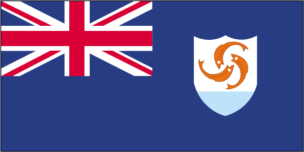 The flag of Anguilla