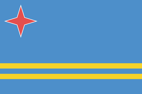 The flag of Aruba