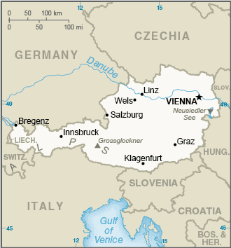 Map of Austria