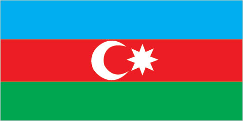 The flag of Azerbaijan