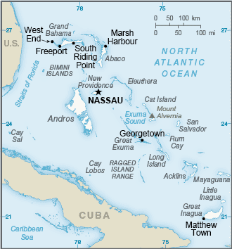 Map of Bahamas