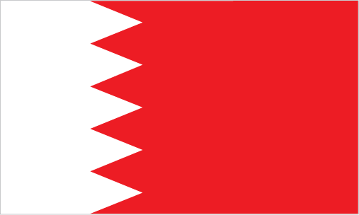 The flag of Bahrain