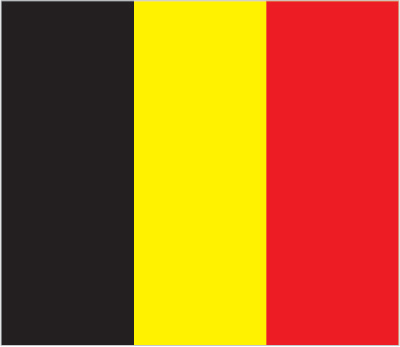 The flag of Belgium