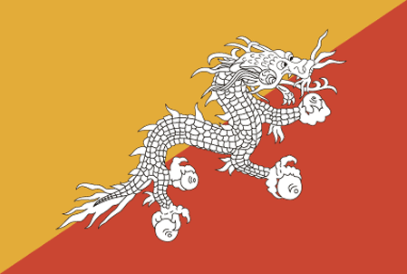 The flag of Bhutan