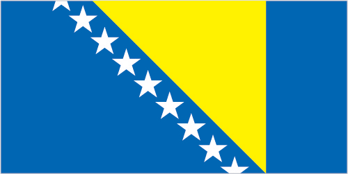 The flag of Bosnia and Herzegovina