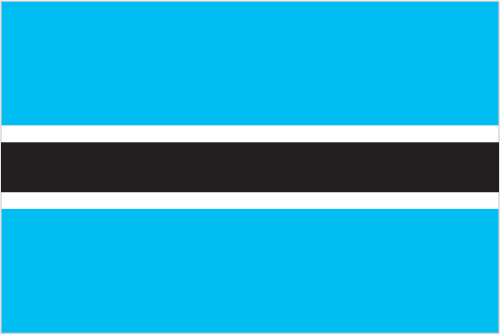 The flag of Botswana