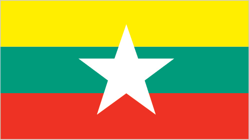 The flag of Burma