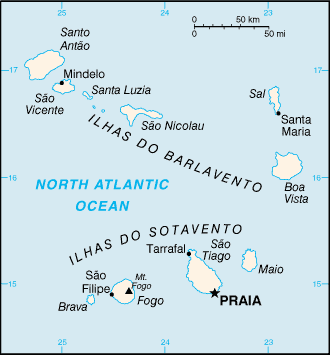 Map of Cabo Verde