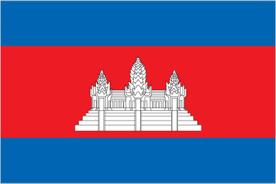 The flag of Cambodia