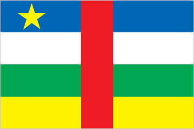 The flag of Central African Republic