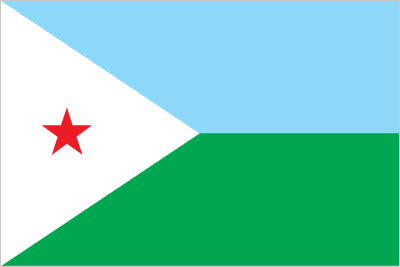 The flag of Djibouti