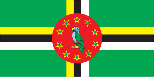 The flag of Dominica