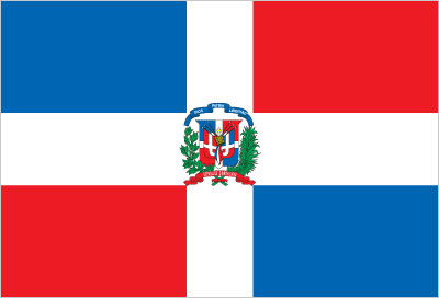 The flag of Dominican Republic