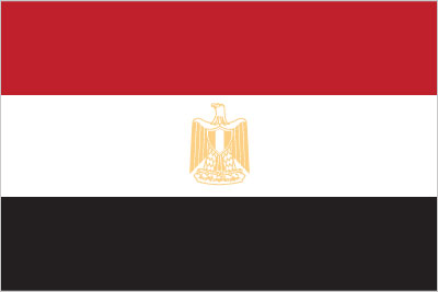 The flag of Egypt