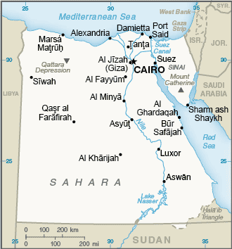 Map of Egypt