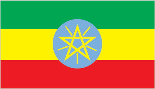 The flag of Ethiopia