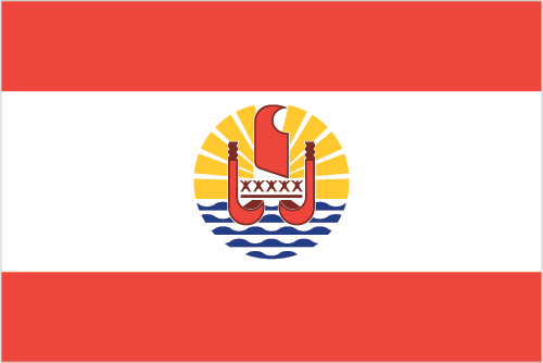 The flag of French Polynesia