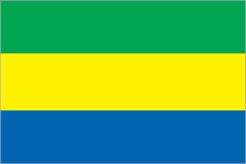 The flag of Gabon