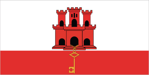 The flag of Gibraltar