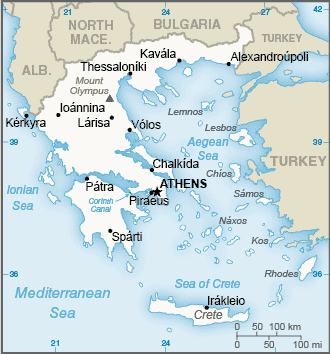 Map of Greece