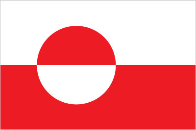 The flag of Greenland