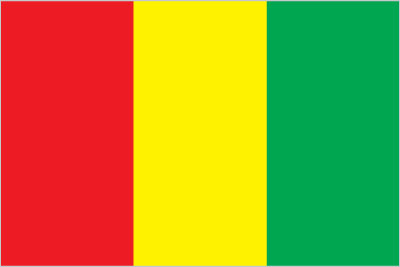 The flag of Guinea