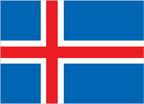 The flag of Iceland