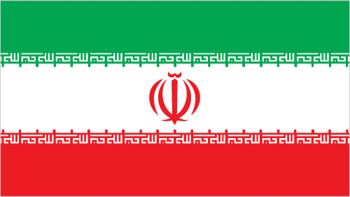 The flag of Iran