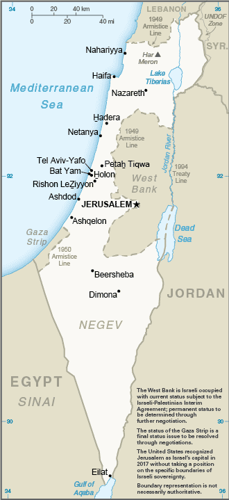 Map of Israel