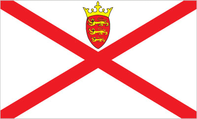 The flag of Jersey