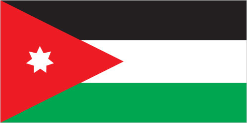 The flag of Jordan