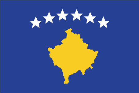 The flag of Kosovo