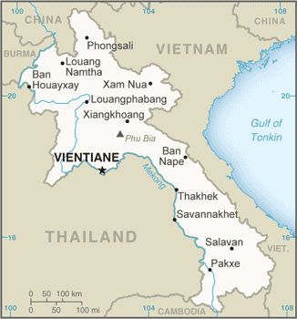 Map of Laos