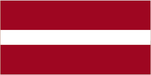 The flag of Latvia