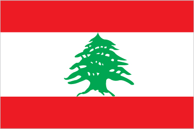 The flag of Lebanon