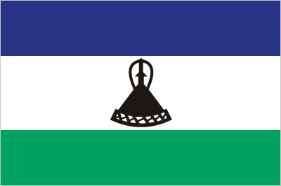 The flag of Lesotho
