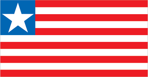 The flag of Liberia