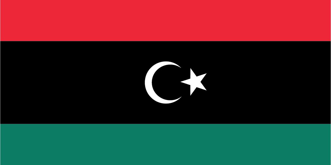 The flag of Libya