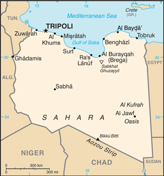 Map of Libya