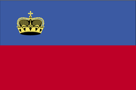 The flag of Liechtenstein