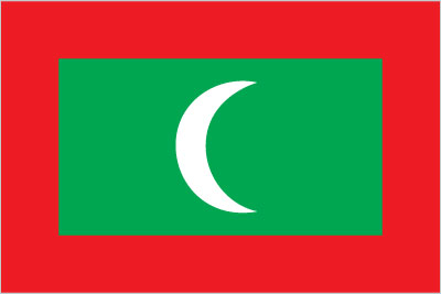 The flag of Maldives
