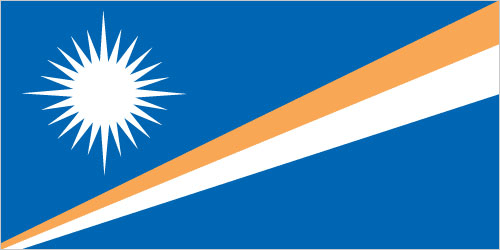 The flag of Marshall Islands