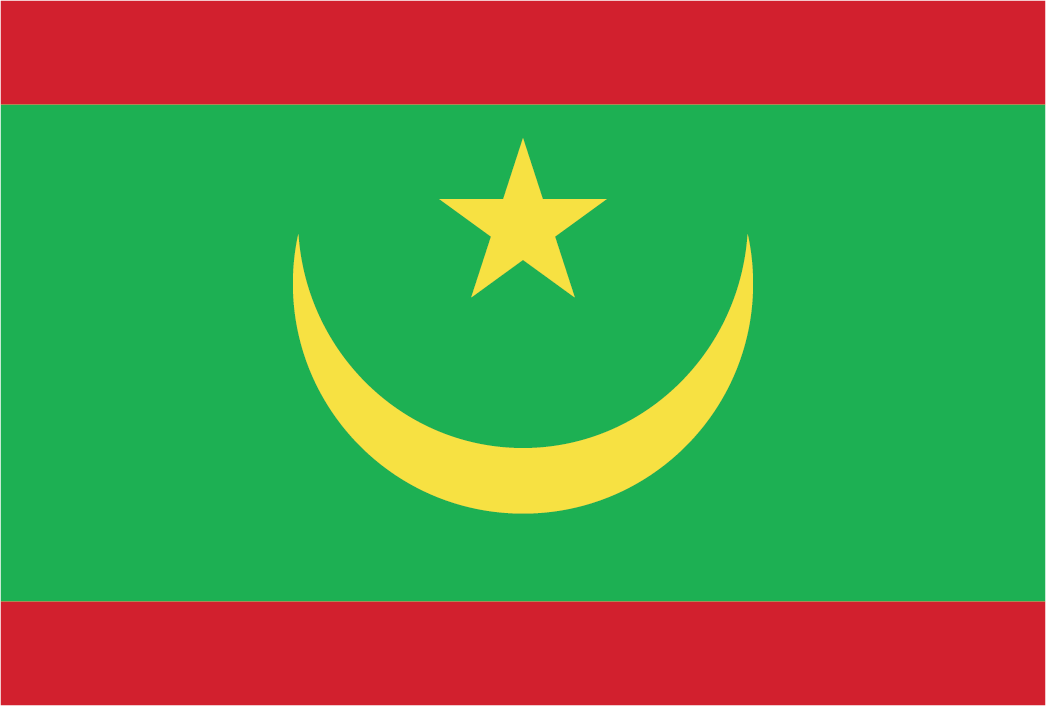 The flag of Mauritania