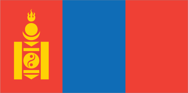 The flag of Mongolia