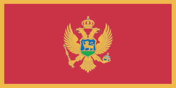 The flag of Montenegro