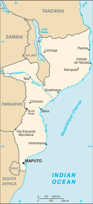 Map of Mozambique