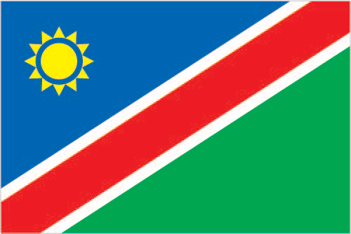 The flag of Namibia