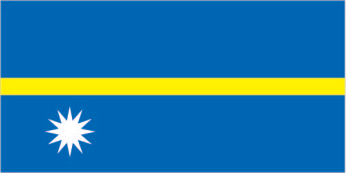 The flag of Nauru